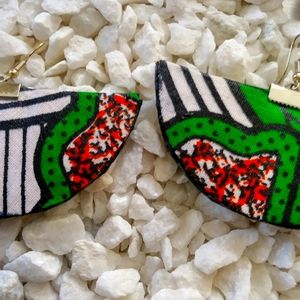 African print Earrings. Made with Love